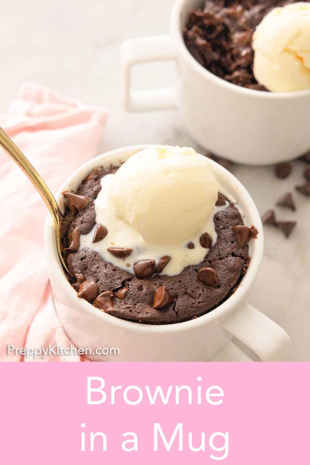 Brownie in a Mug Preppy Kitchen