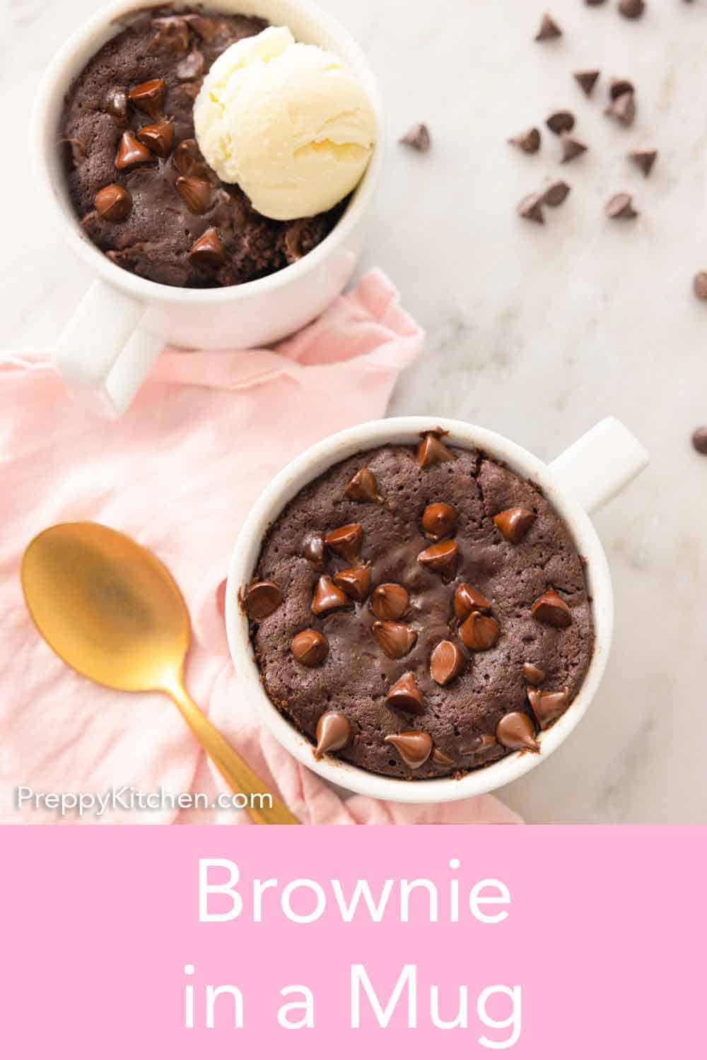Brownie in a Mug Preppy Kitchen