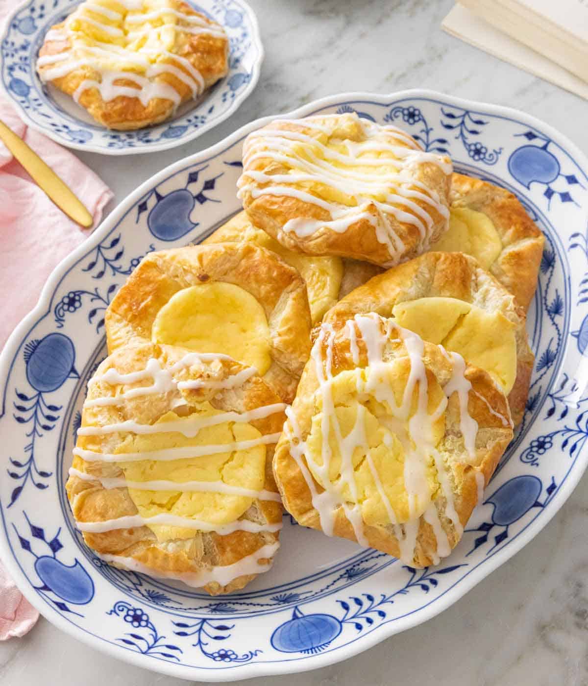 A platter of cheese danishes.