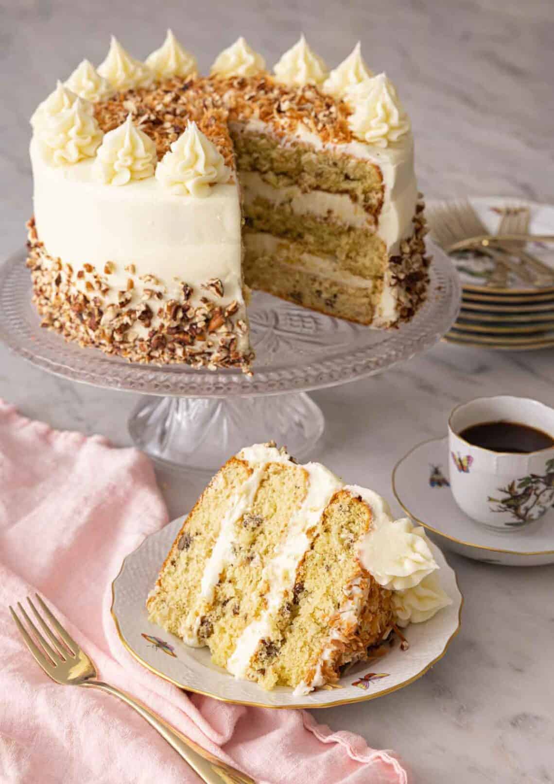 Italian Cream Cake - Preppy Kitchen