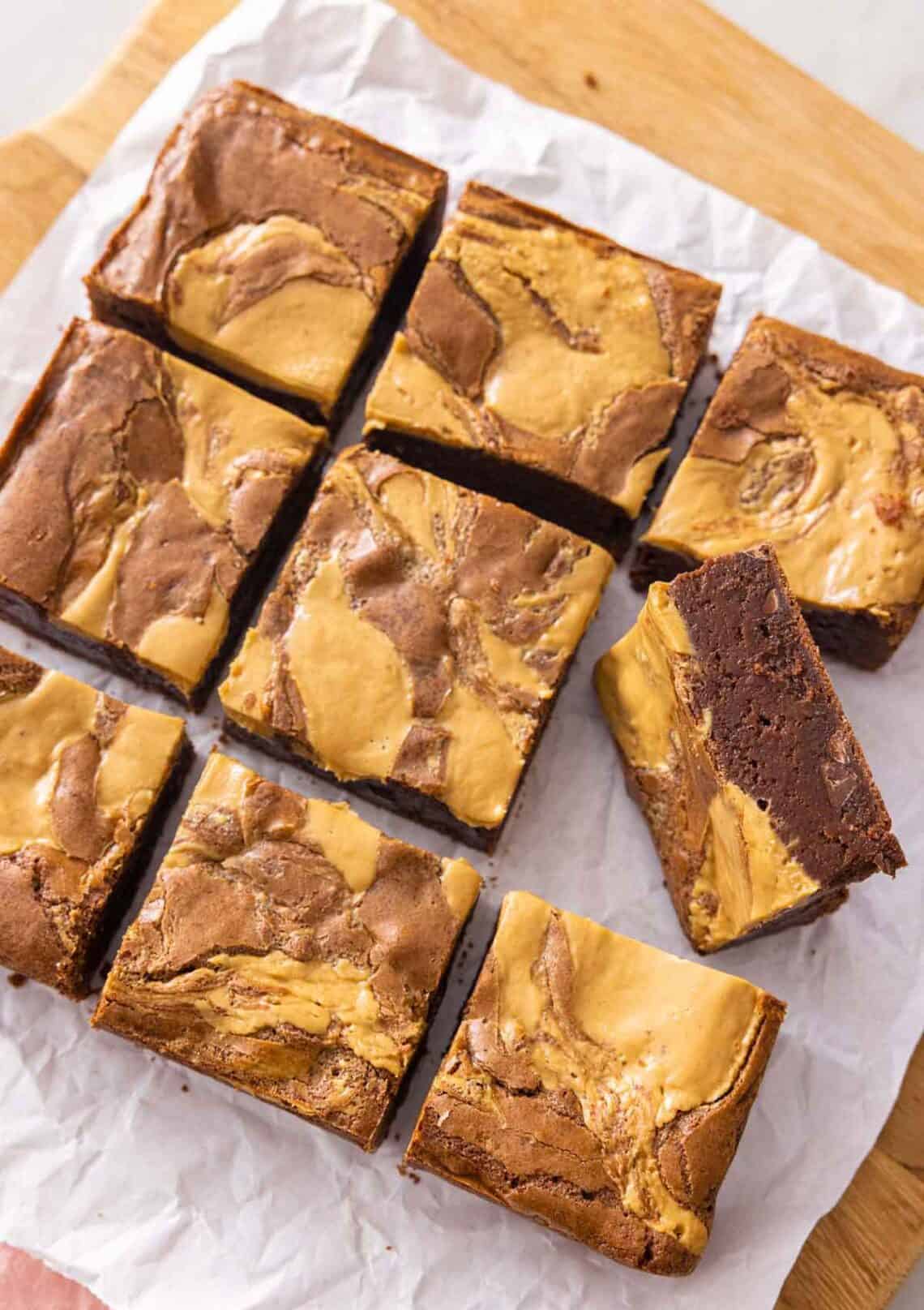 Peanut Butter Brownies - Preppy Kitchen