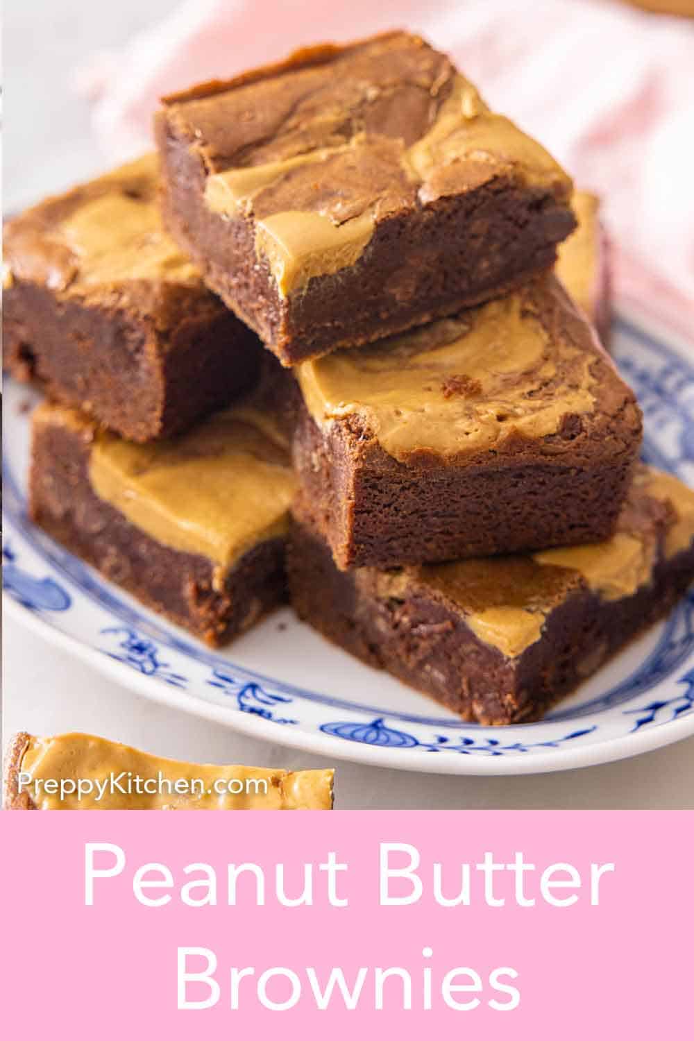 Peanut Butter Brownies Preppy Kitchen