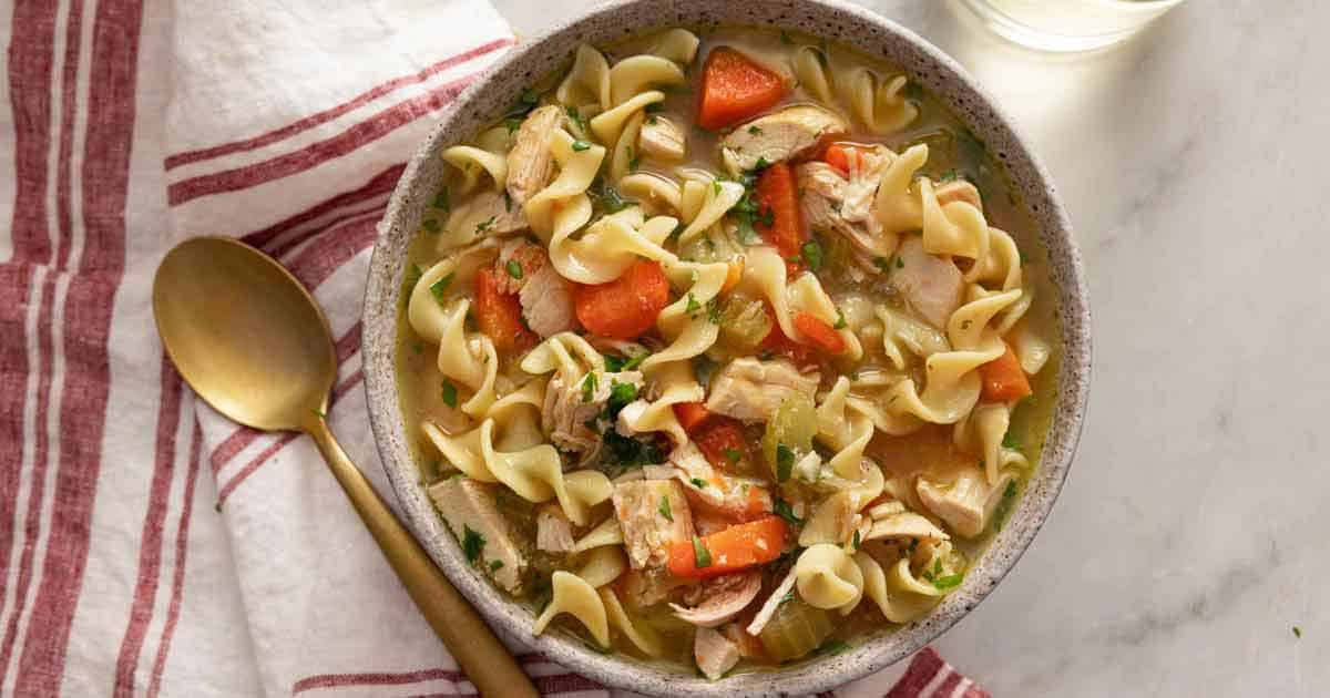 Homemade Chicken Noodle Soup – Two Aprons Cookery