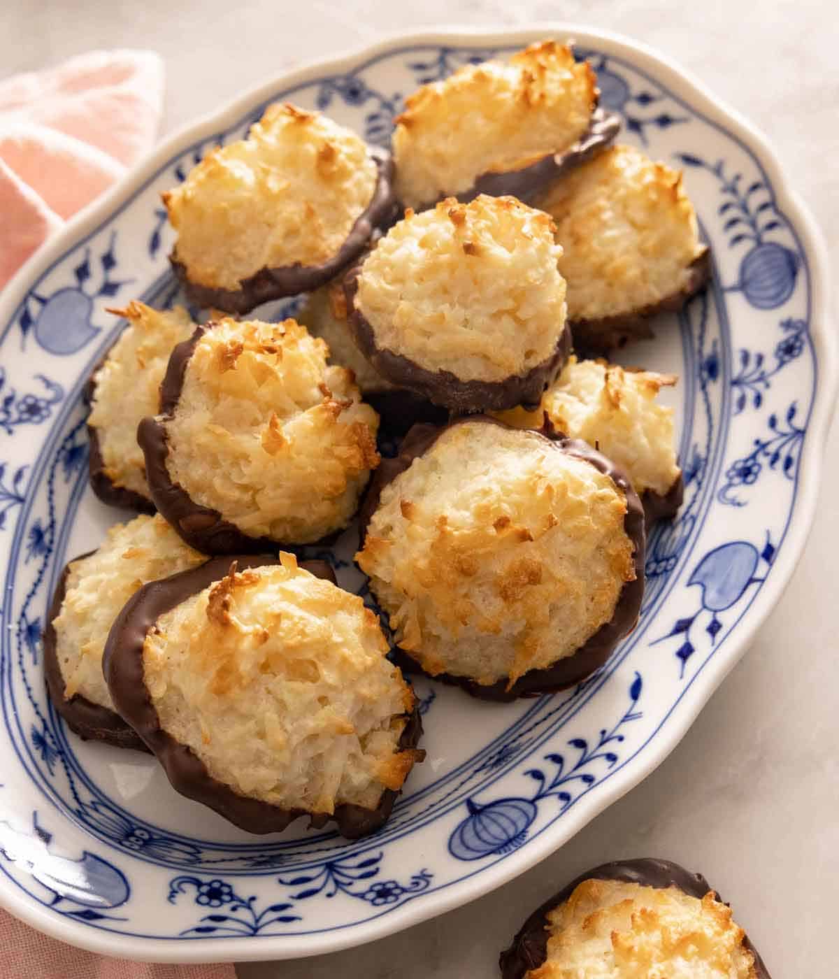 A platter of coconut macaroons.