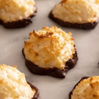 A few rows of coconut macaroons.