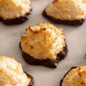 A few rows of coconut macaroons.