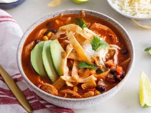 Recipe: Chicken Tortilla Soup with Hominy, Avocado & Queso Fresco - Blue  Apron