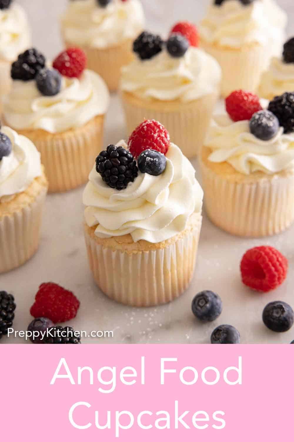 Angel Food Cupcakes - Preppy Kitchen