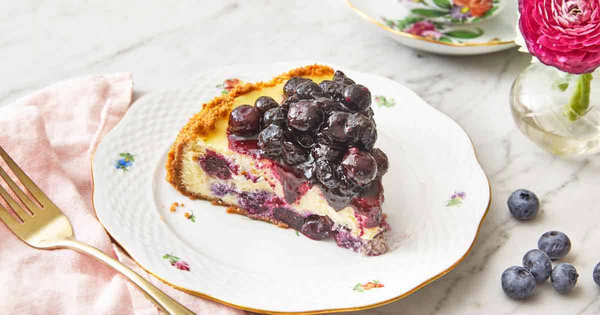 Blueberry Cheesecake [preppykitchen.com]