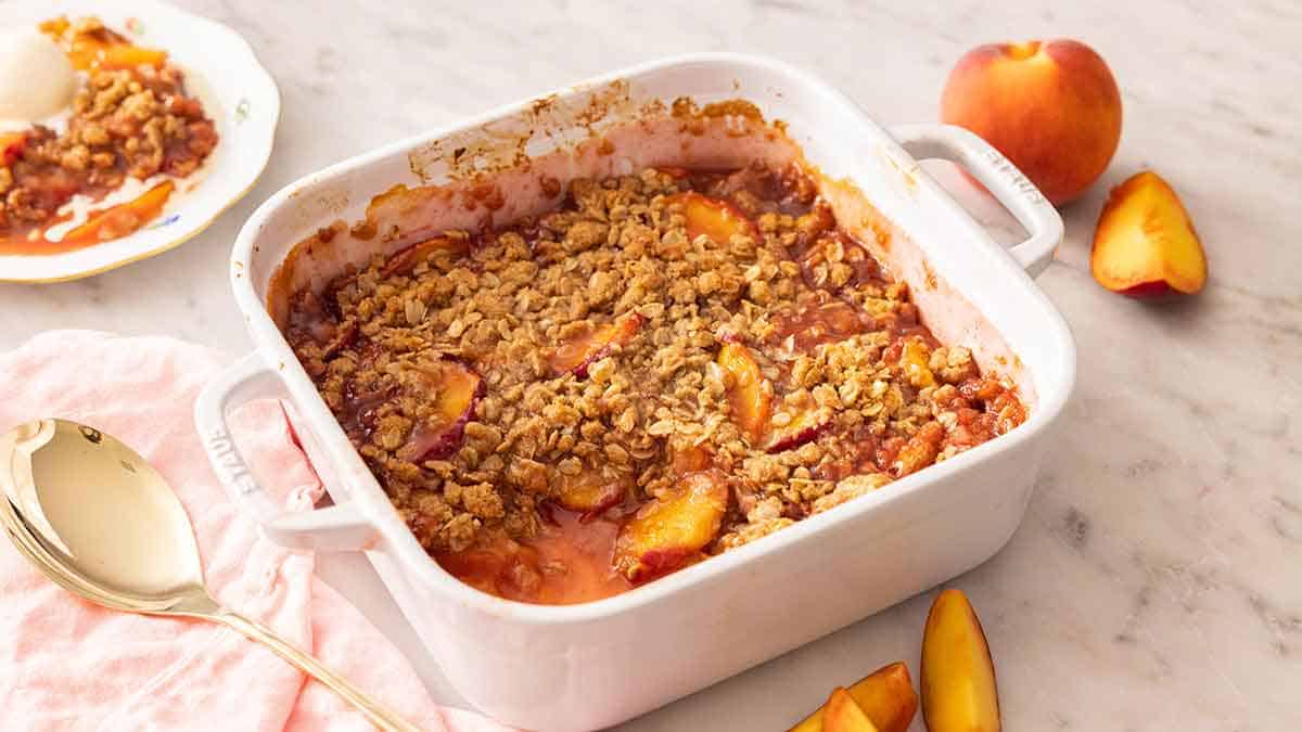 Easy Peach Crisp Recipe - Preppy Kitchen