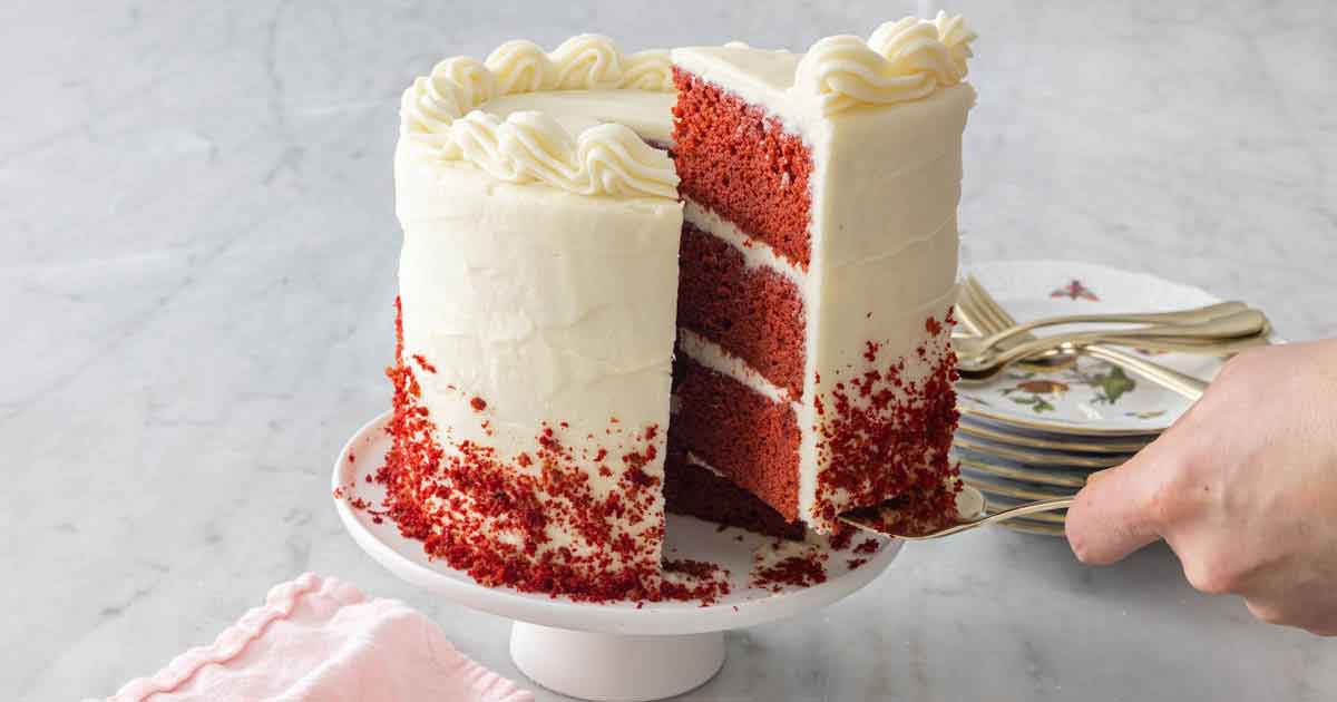 Red Velvet Cake with Cream Cheese Frosting - Baker by Nature