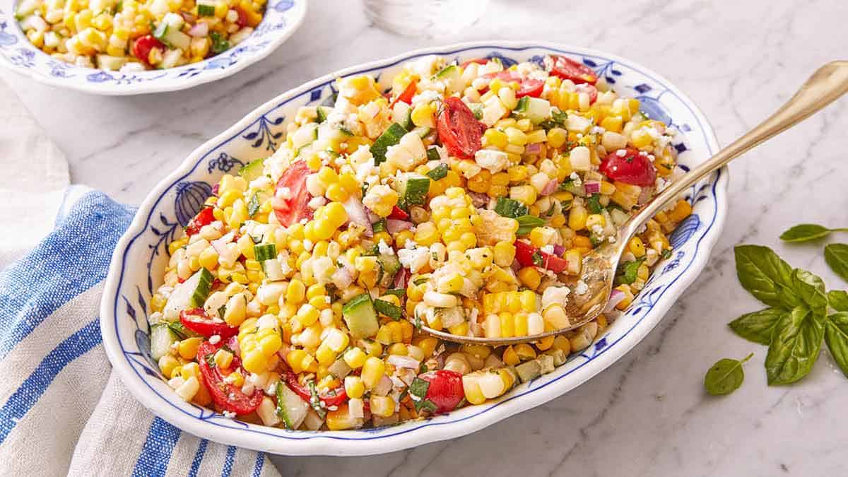 image of Corn Salad recipe by Preppy Kitchen