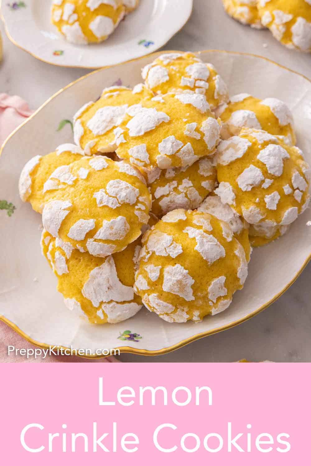 Lemon Crinkle Cookies Preppy Kitchen