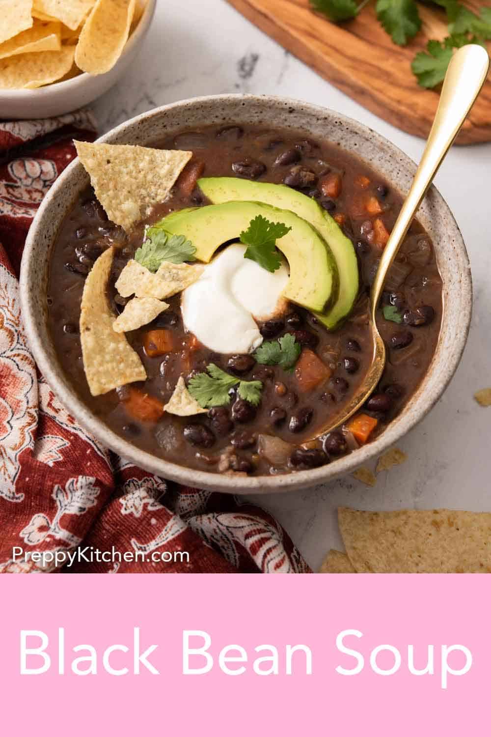 Black Bean Soup - Preppy Kitchen