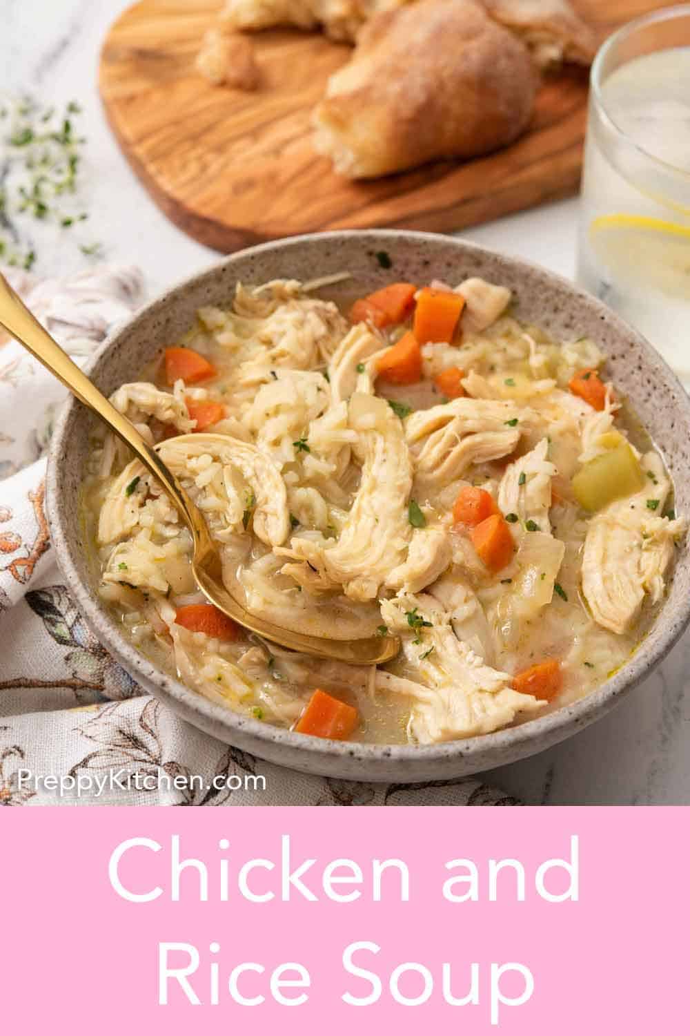 Chicken and Rice Soup - Preppy Kitchen