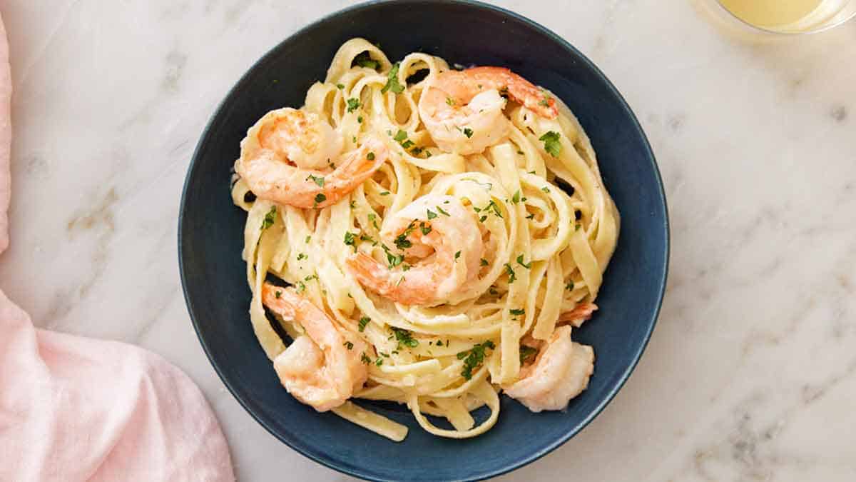 Shrimp Alfredo - Preppy Kitchen