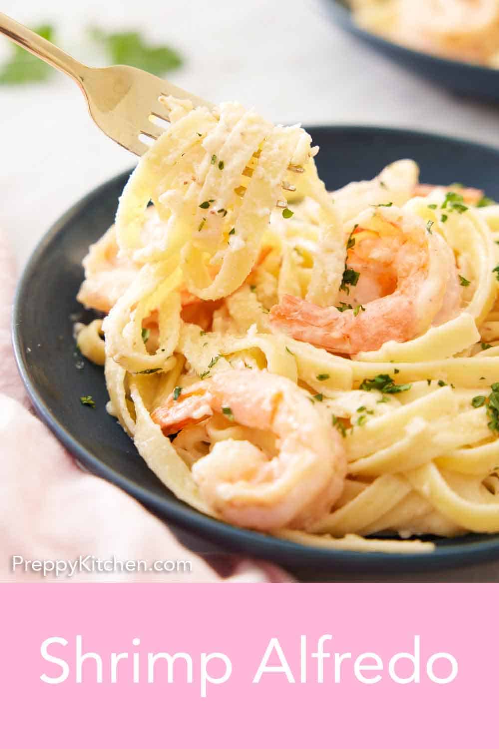 Shrimp Alfredo - Preppy Kitchen