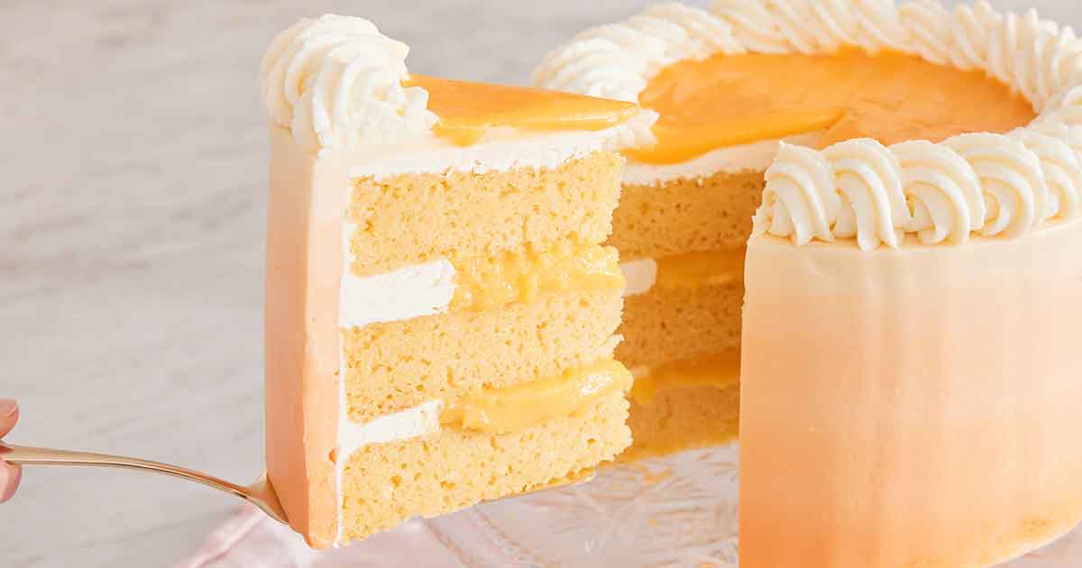 Orange Creamsicle Layer Cake - The Cake Chica