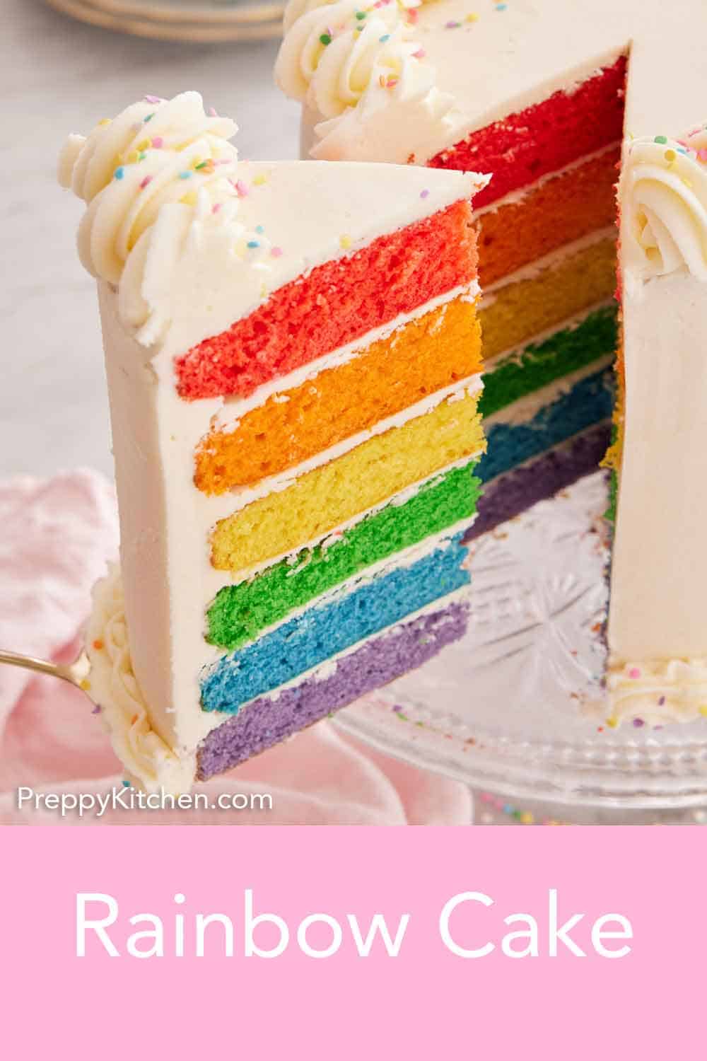 Rainbow Cake - Preppy Kitchen