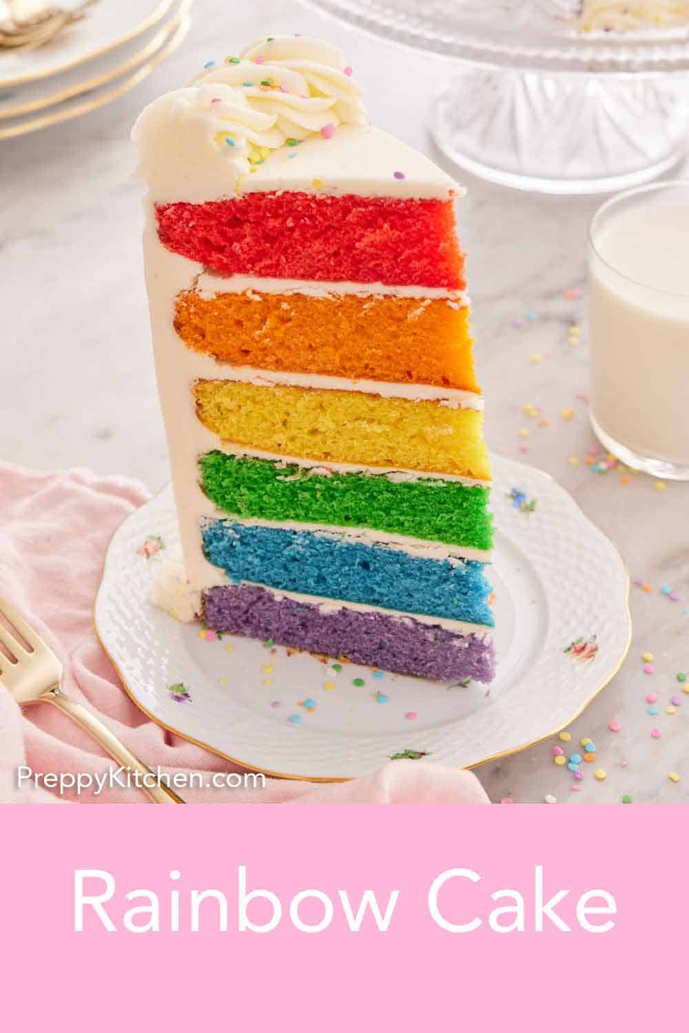 Rainbow Cake - Preppy Kitchen