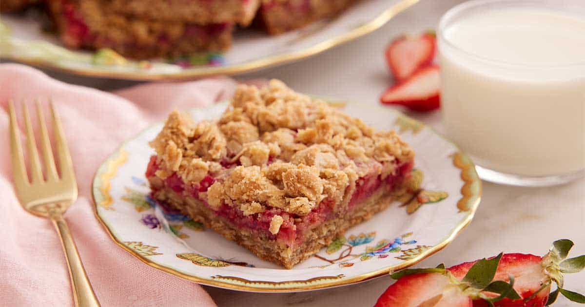 Strawberry Rhubarb Bars Preppy Kitchen