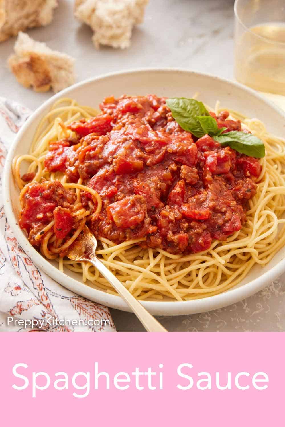 Spaghetti Sauce Recipe - Preppy Kitchen