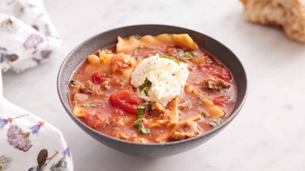 Lasagna Soup - Preppy Kitchen