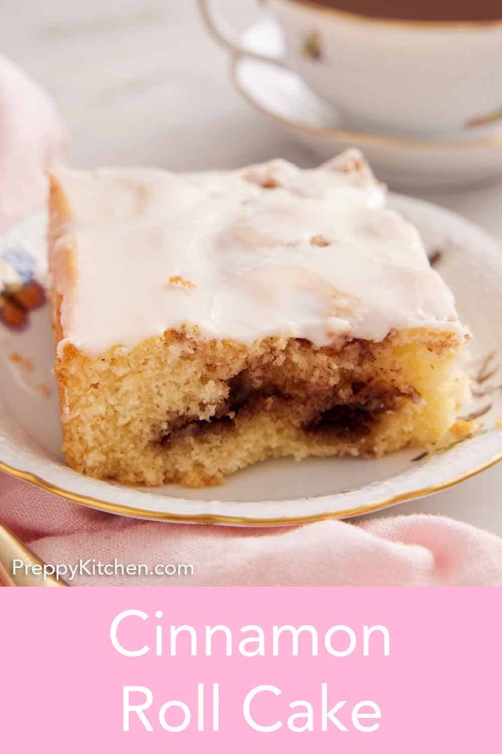 Cinnamon Roll Cake Preppy Kitchen