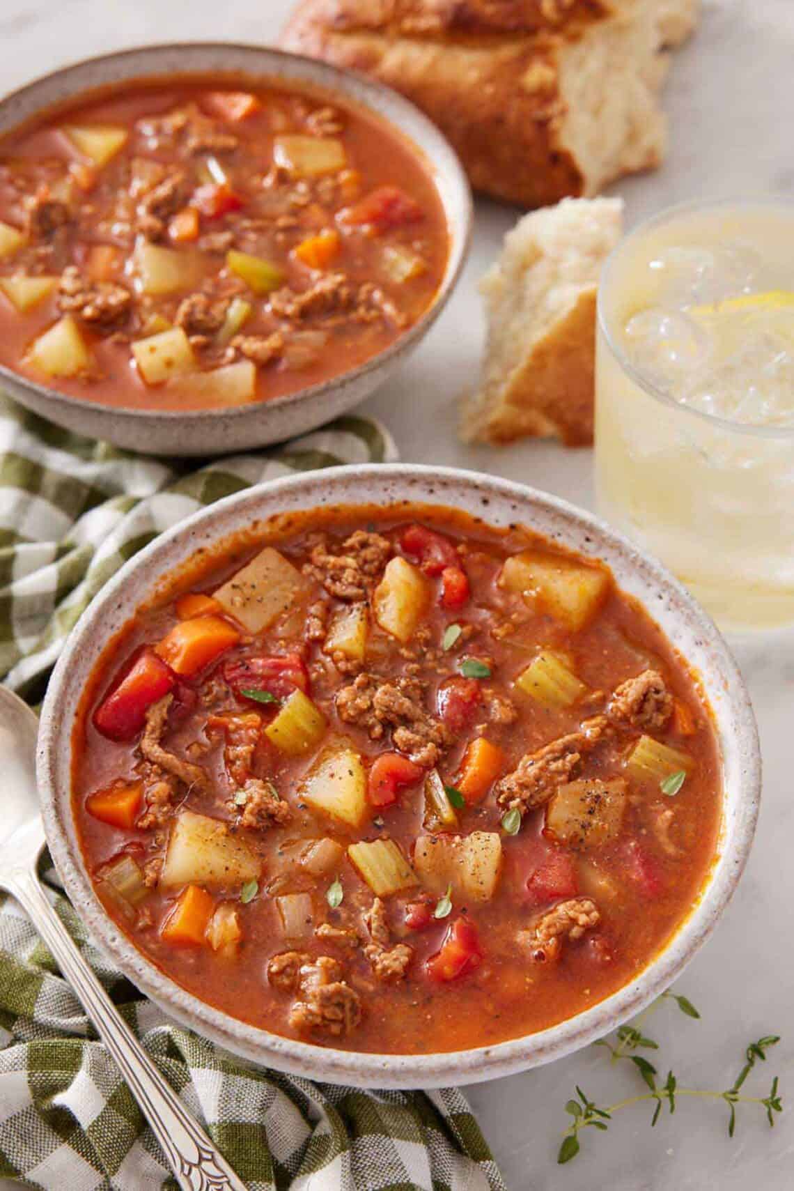 Hamburger Soup - Preppy Kitchen