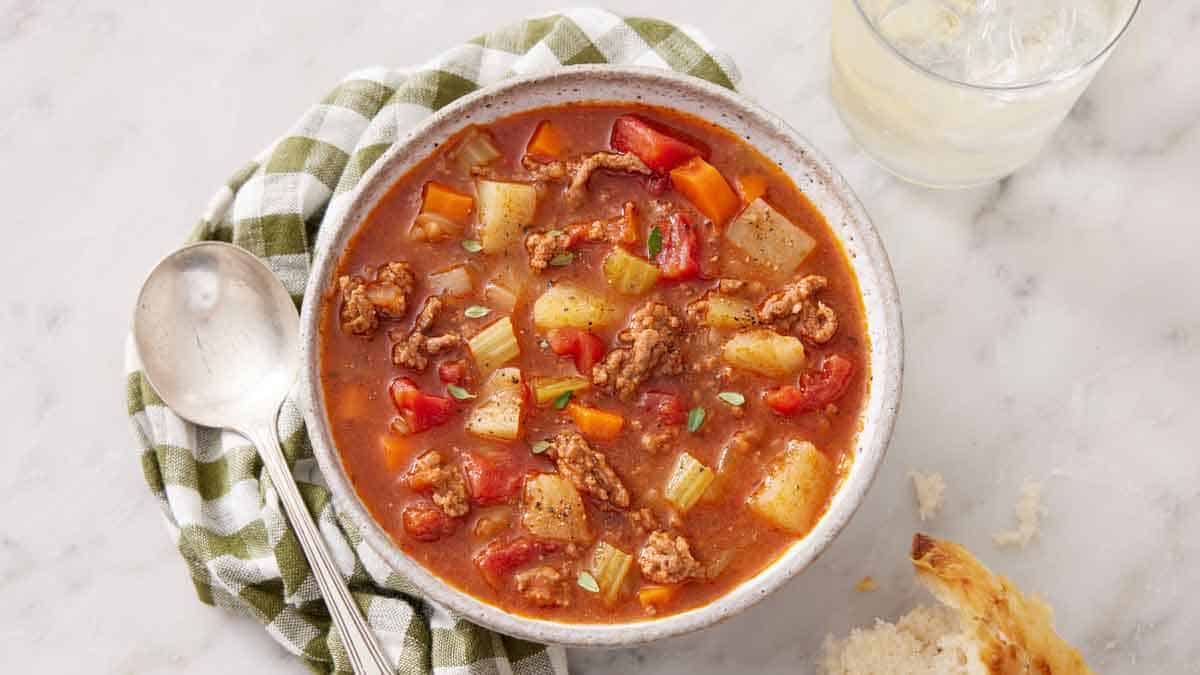 Hamburger Soup - Preppy Kitchen