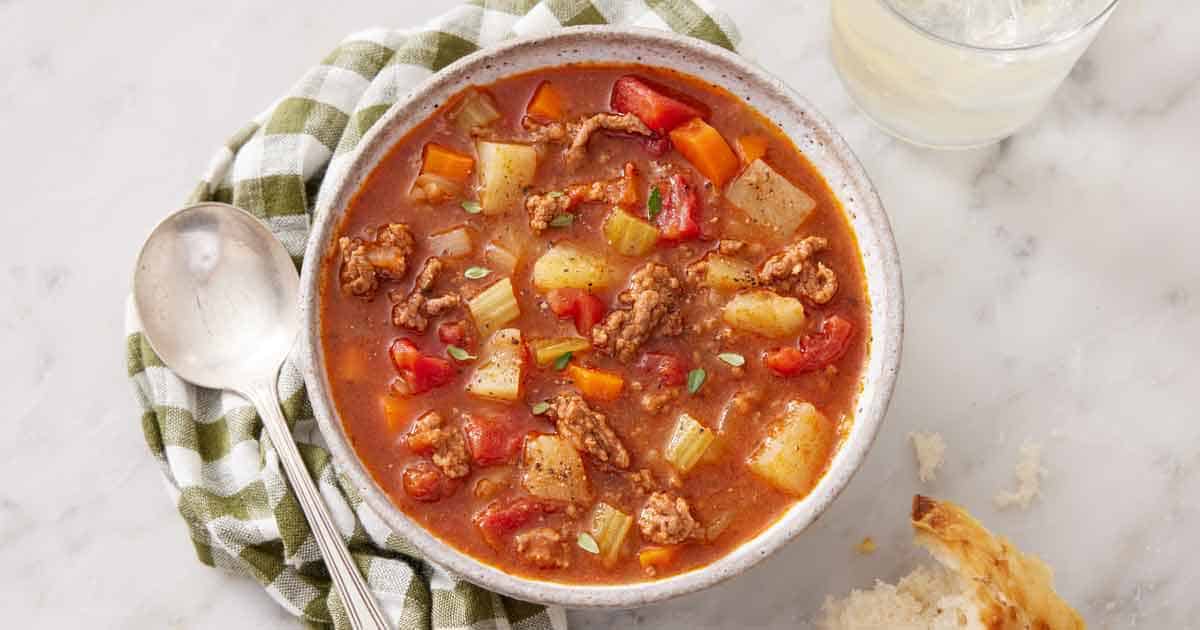 Hamburger Soup - Preppy Kitchen