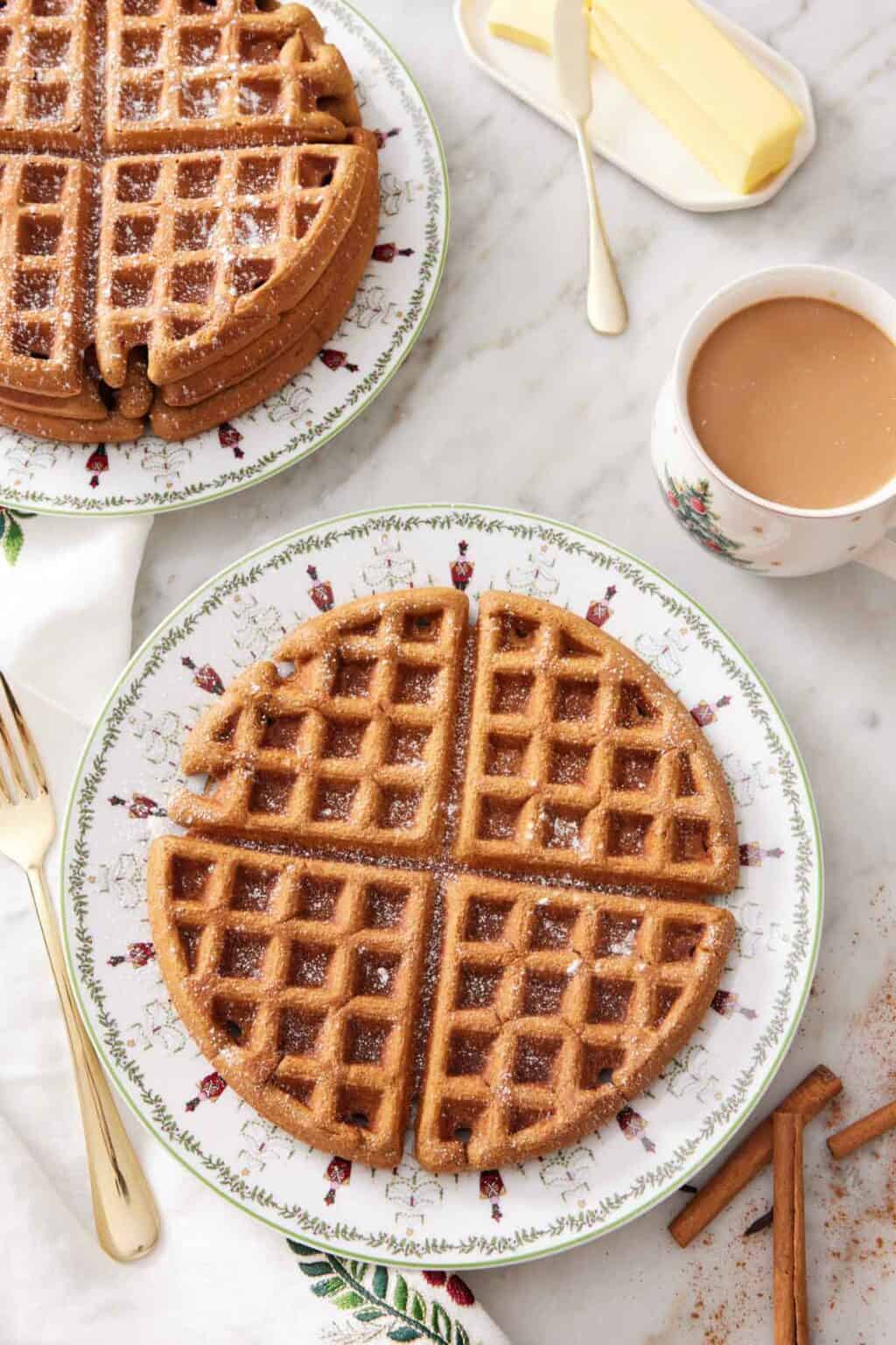 Gingerbread Waffles Preppy Kitchen