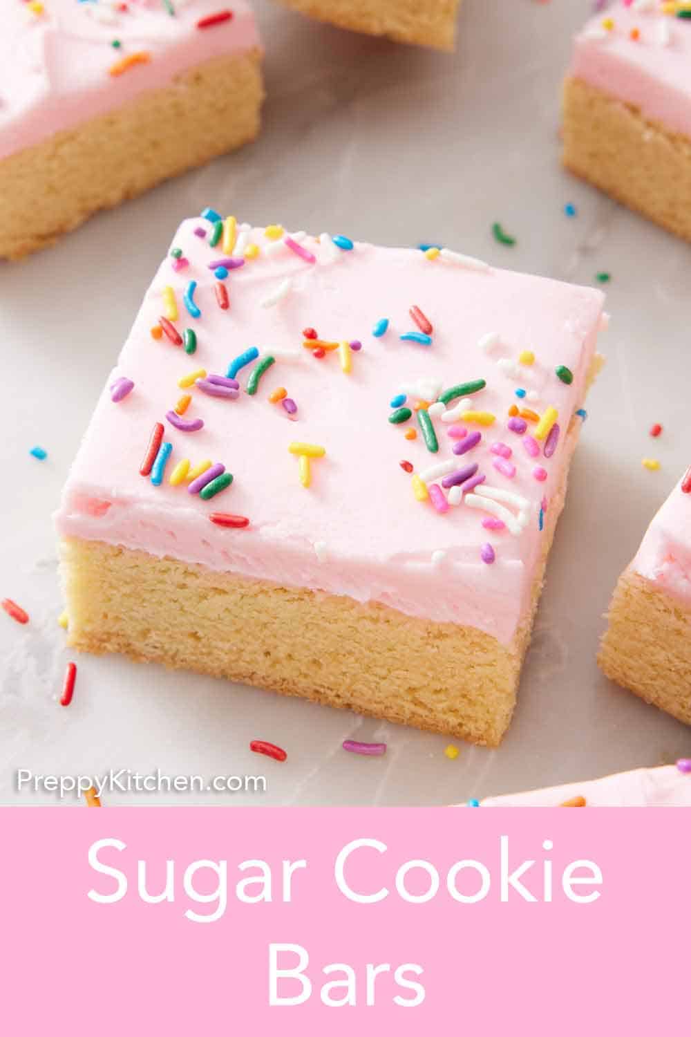 Sugar Cookie Bars - Preppy Kitchen