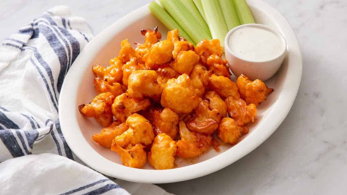 Air fryer clearance buffalo cauliflower