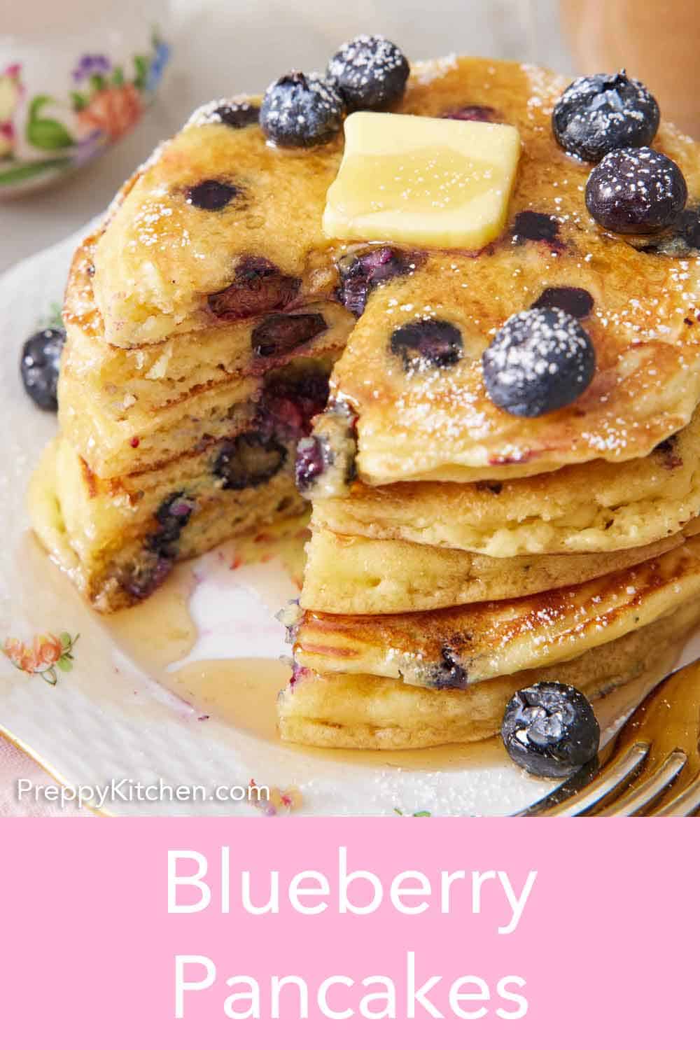 Blueberry Pancakes - Preppy Kitchen