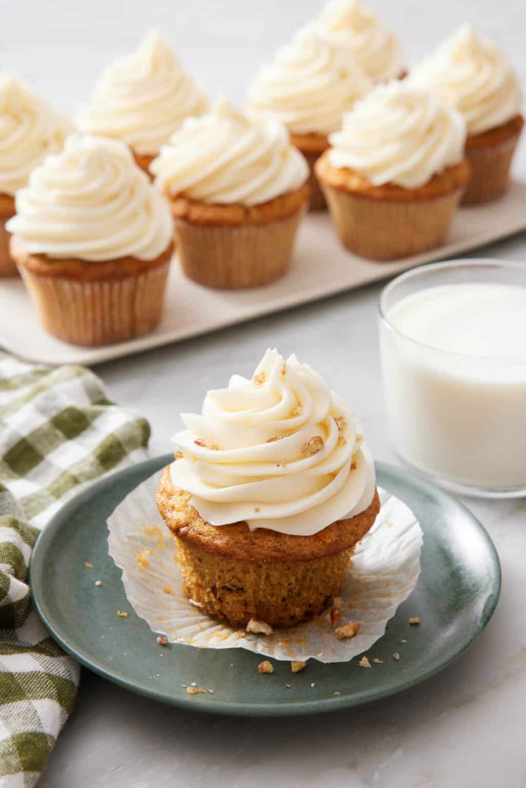 Easy Carrot Cake Cupcakes with Cream Cheese Frosting - Preppy Kitchen