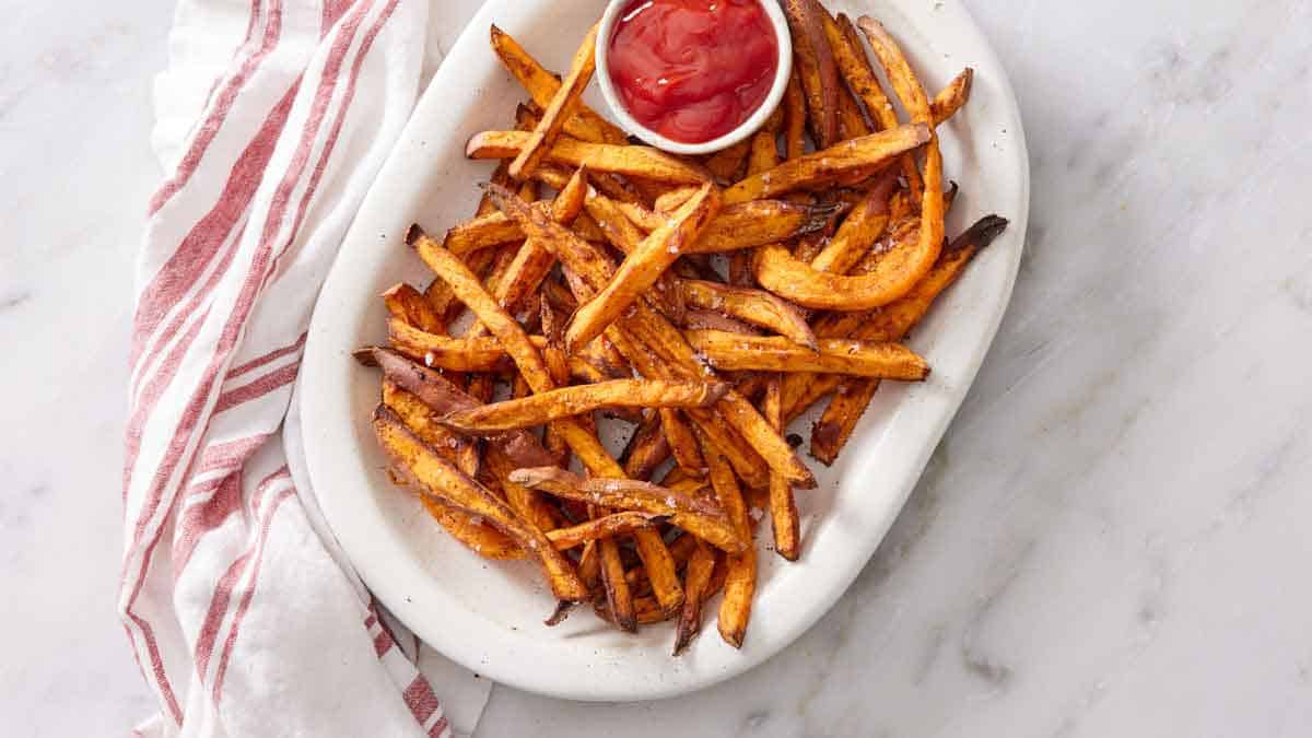 Air Fryer Sweet Potato Fries - Preppy Kitchen