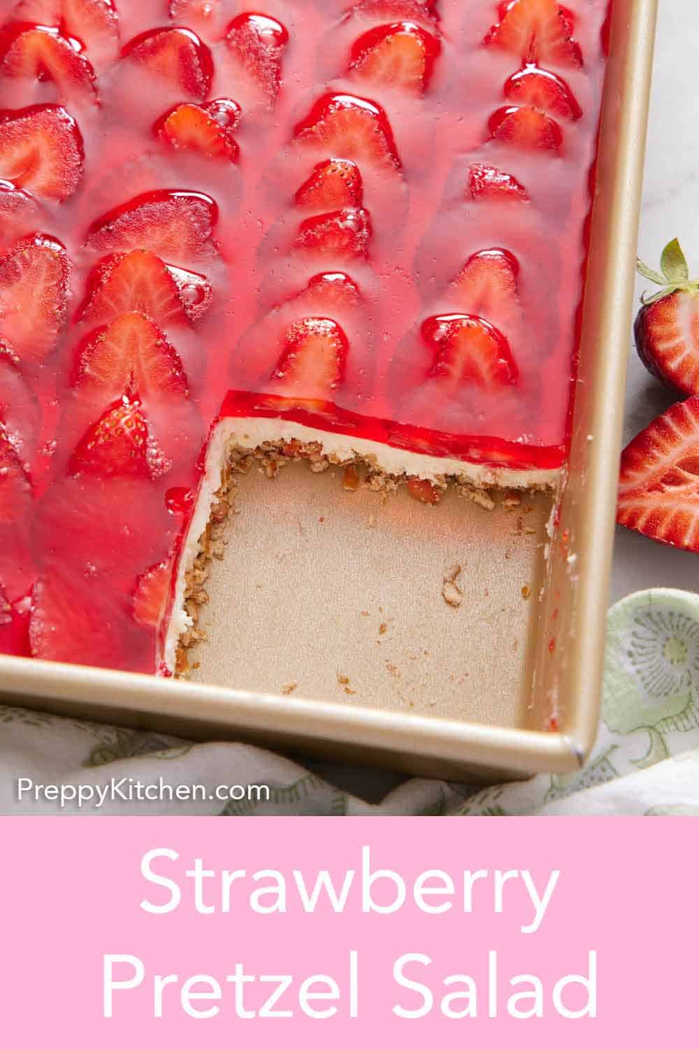 Strawberry Pretzel Salad - Preppy Kitchen