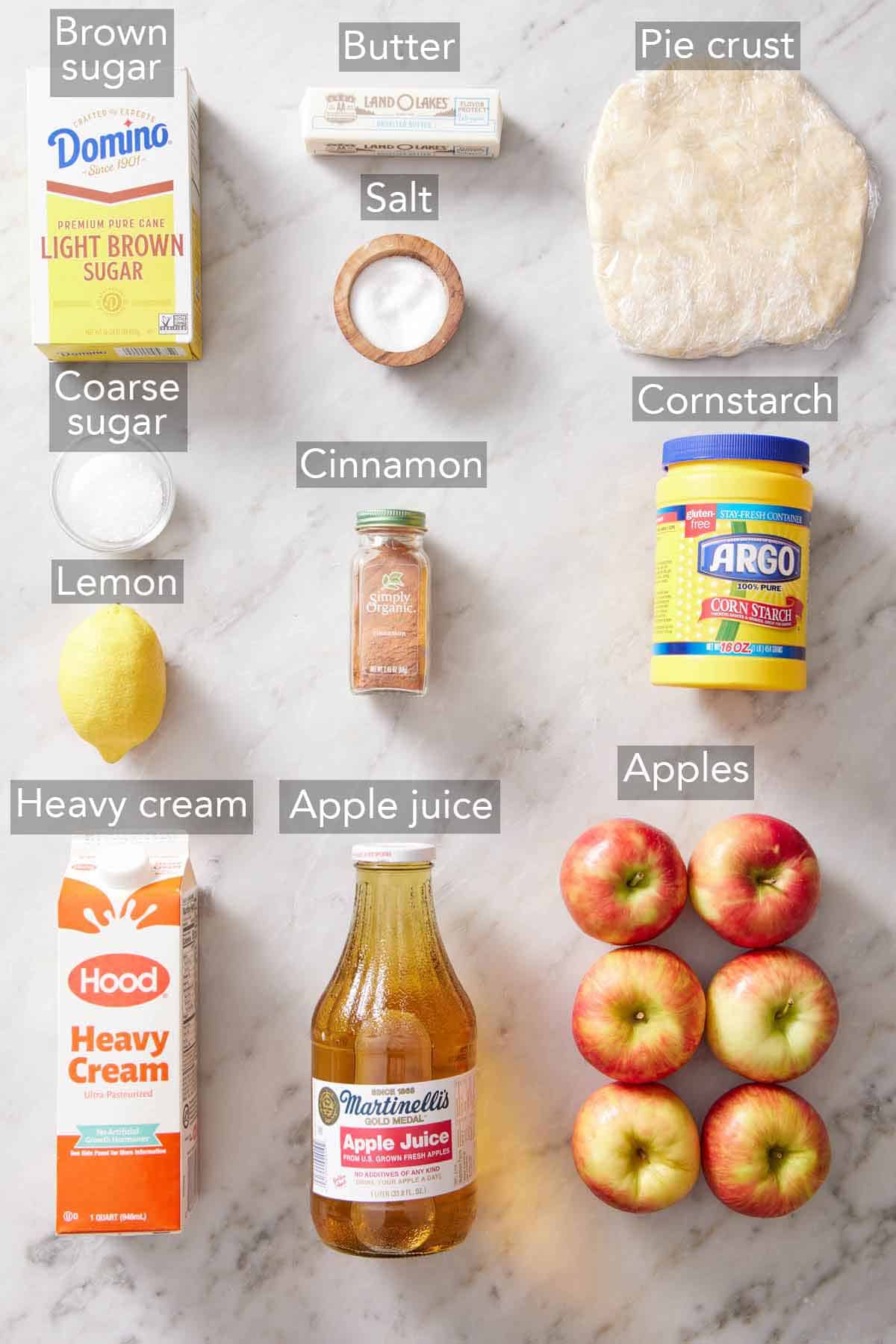 Ingredients needed to make apple pandowdy.