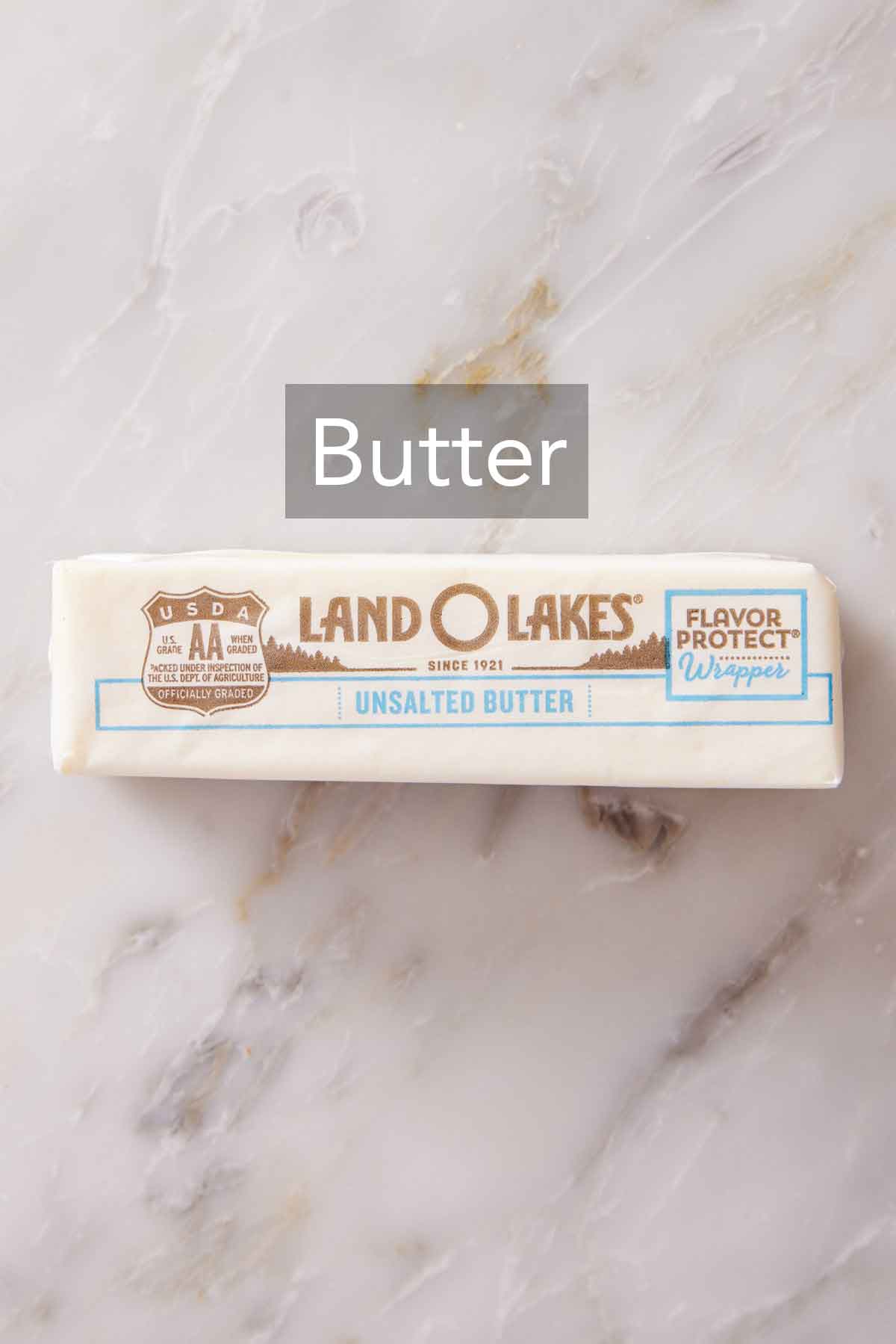 A stick of unsalted butter.