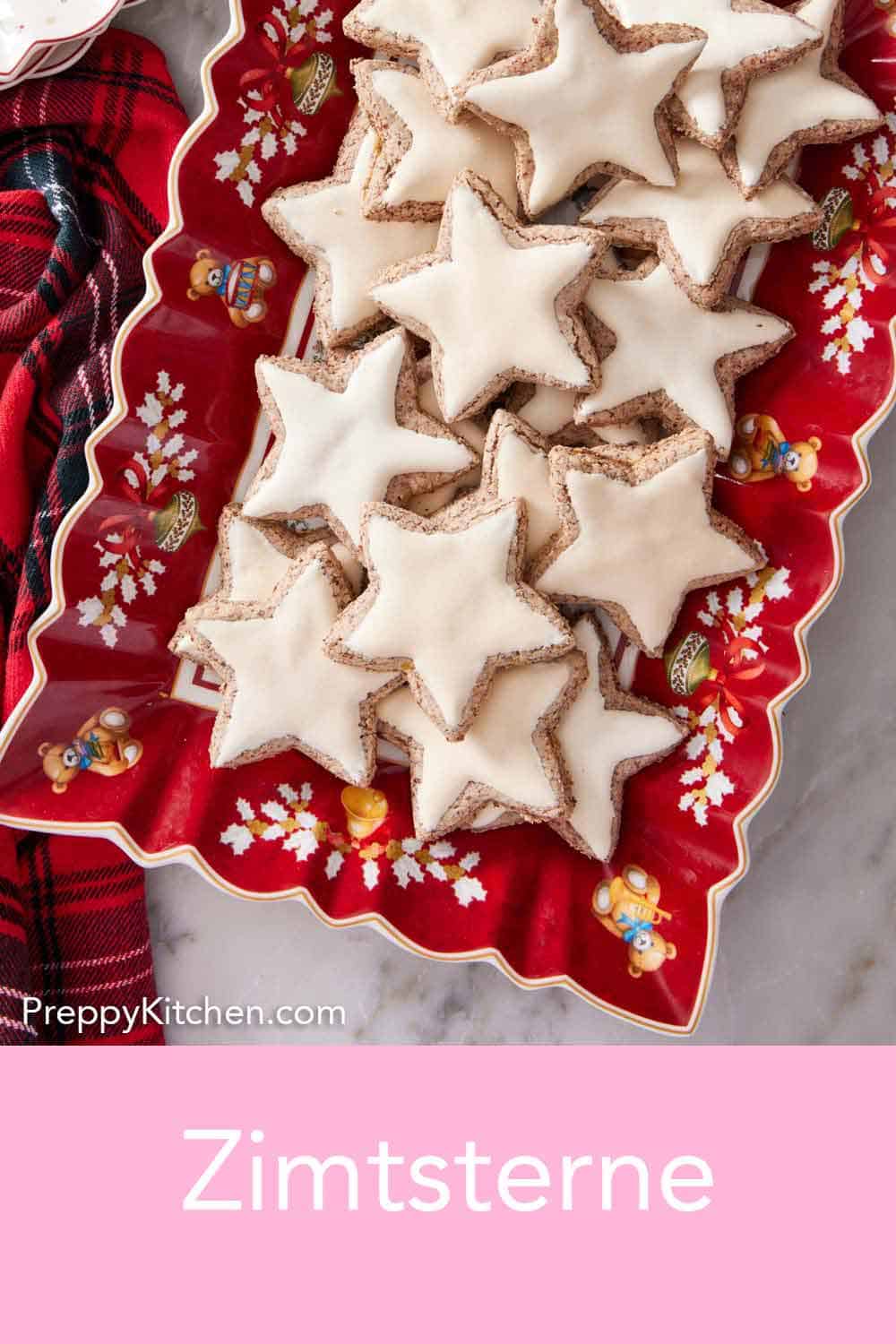 Zimtsterne (German Cinnamon Star Cookies) - Preppy Kitchen