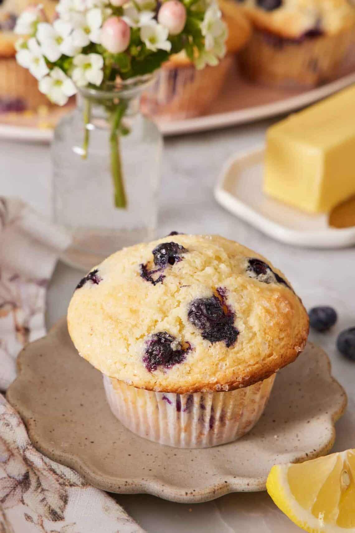 Lemon Blueberry Muffins Recipe - Preppy Kitchen