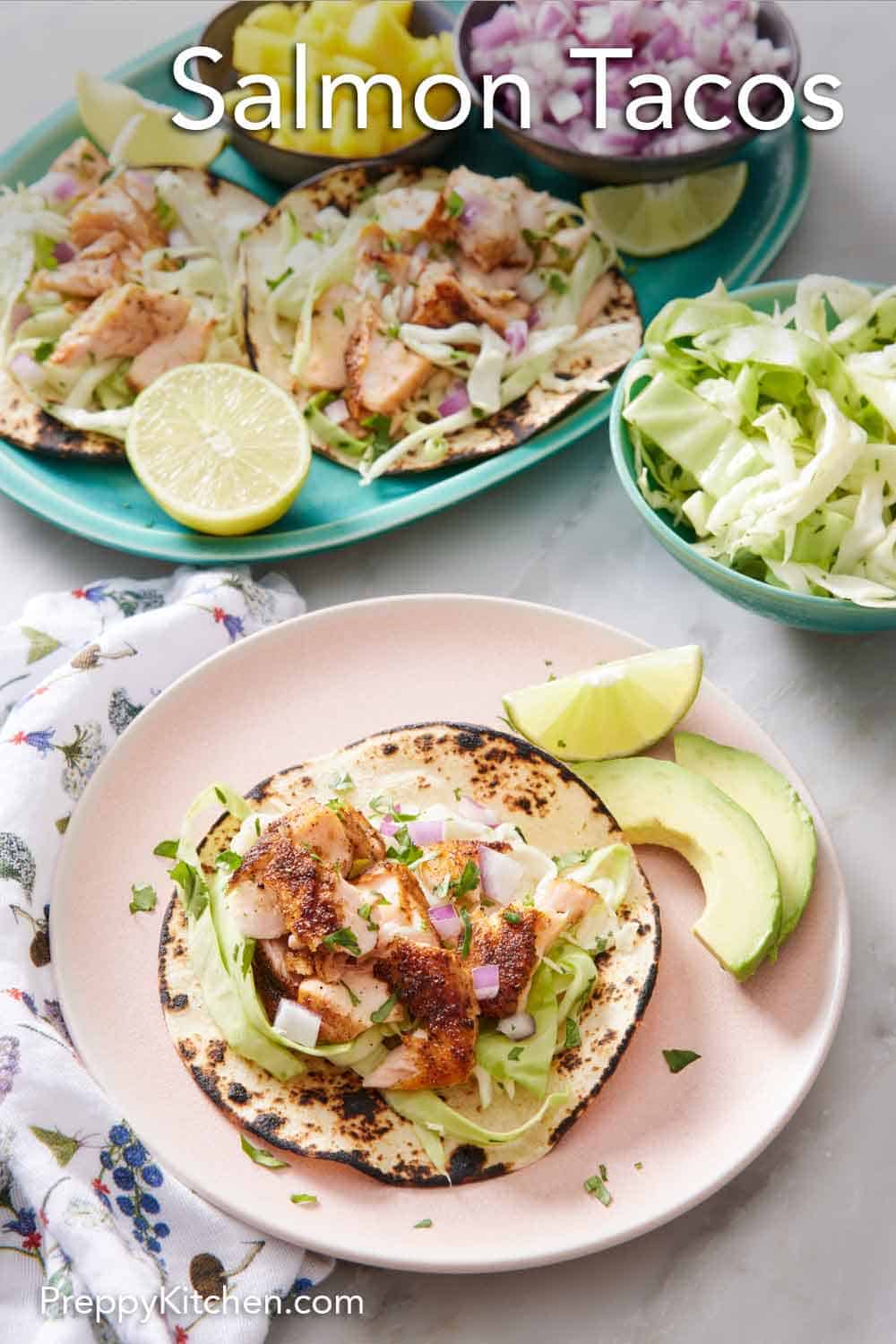 Salmon Tacos Recipe Preppy Kitchen Salmon Tacos Pin 1