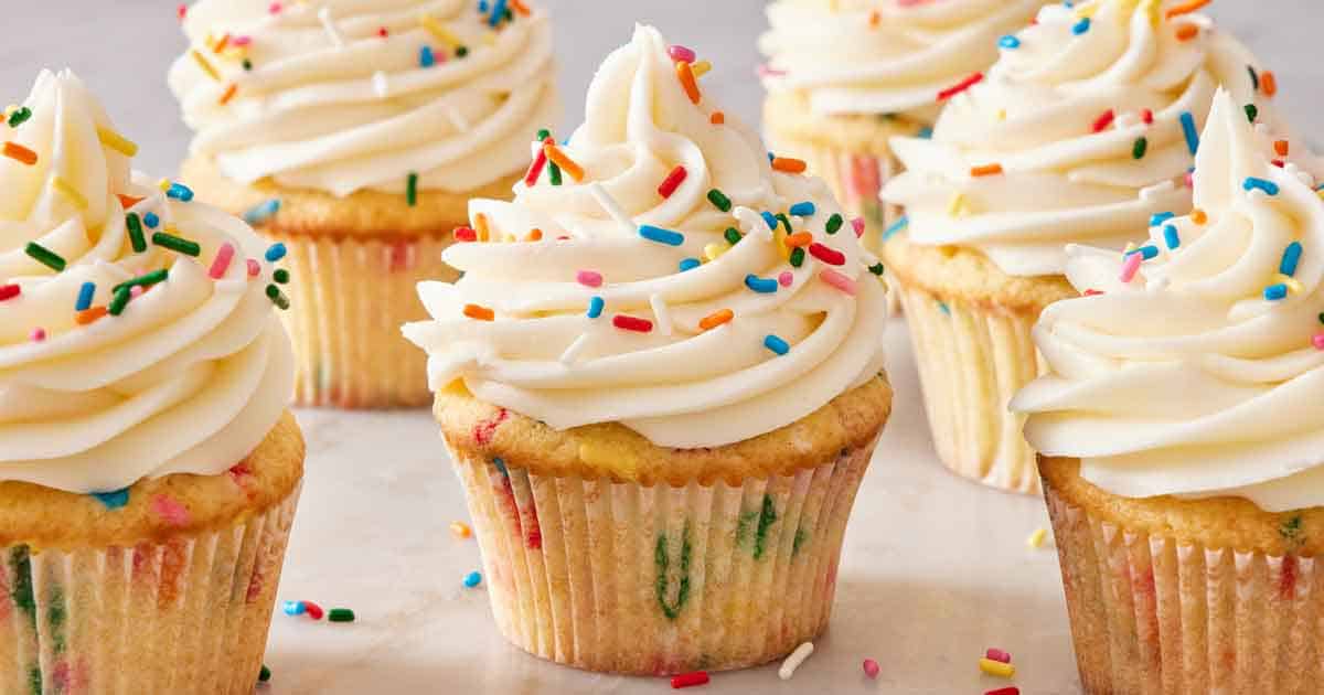 Homemade Funfetti Cupcakes [preppykitchen.com]