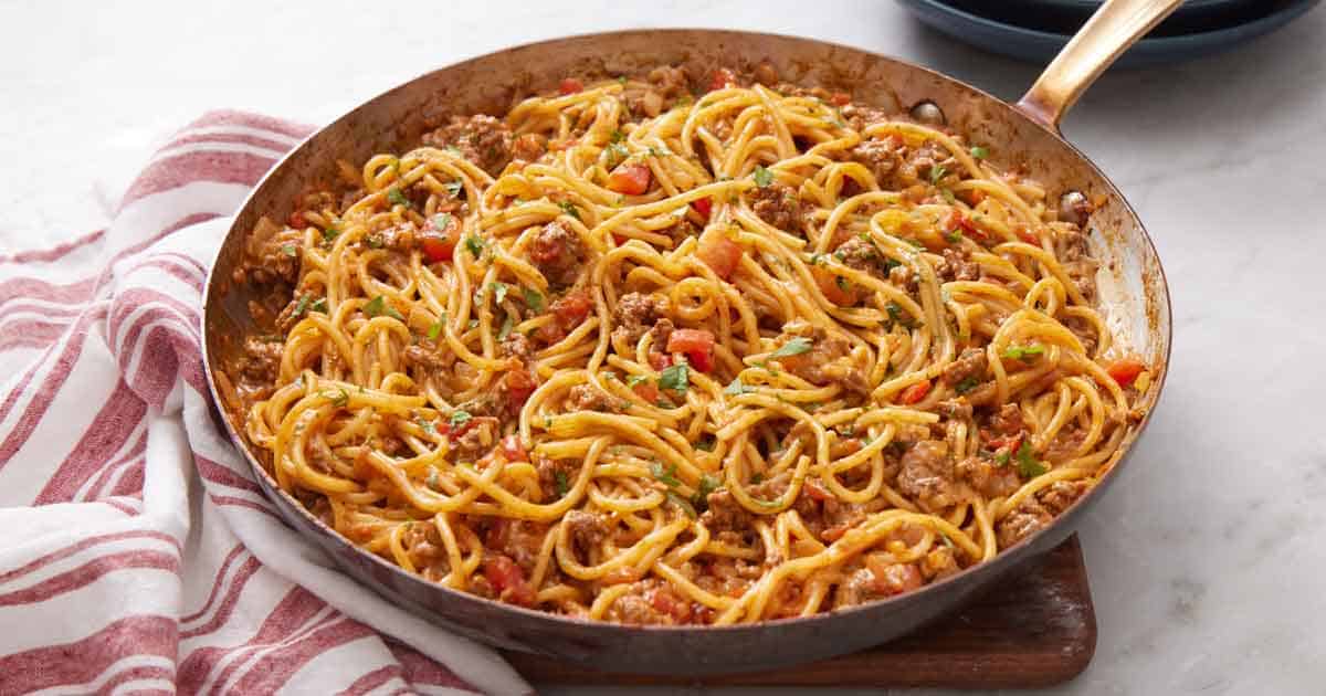 Taco Spaghetti [preppykitchen.com]