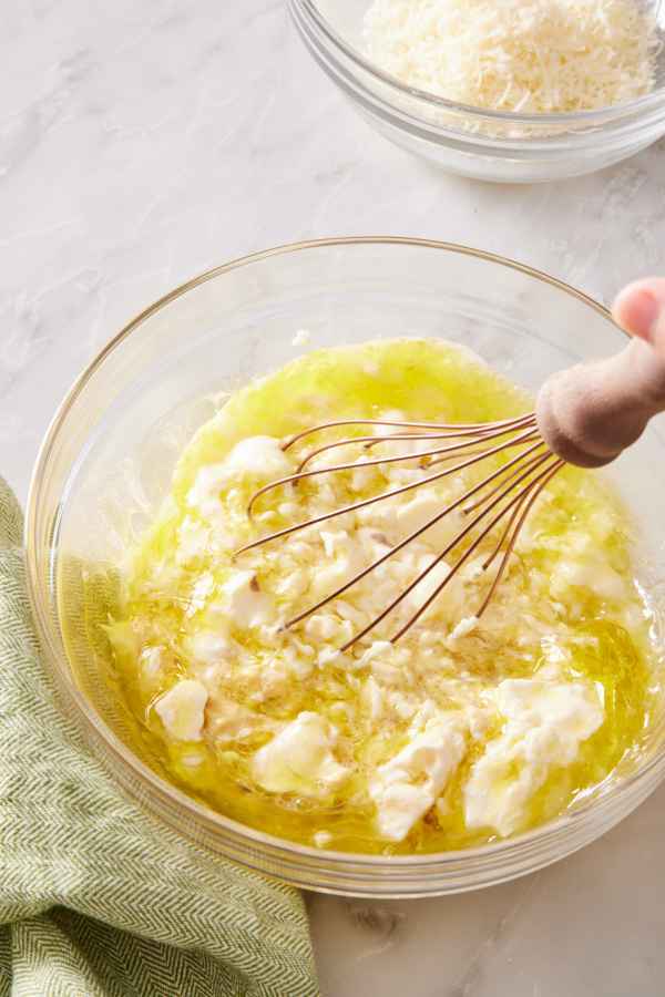 Ingredients whisked together.