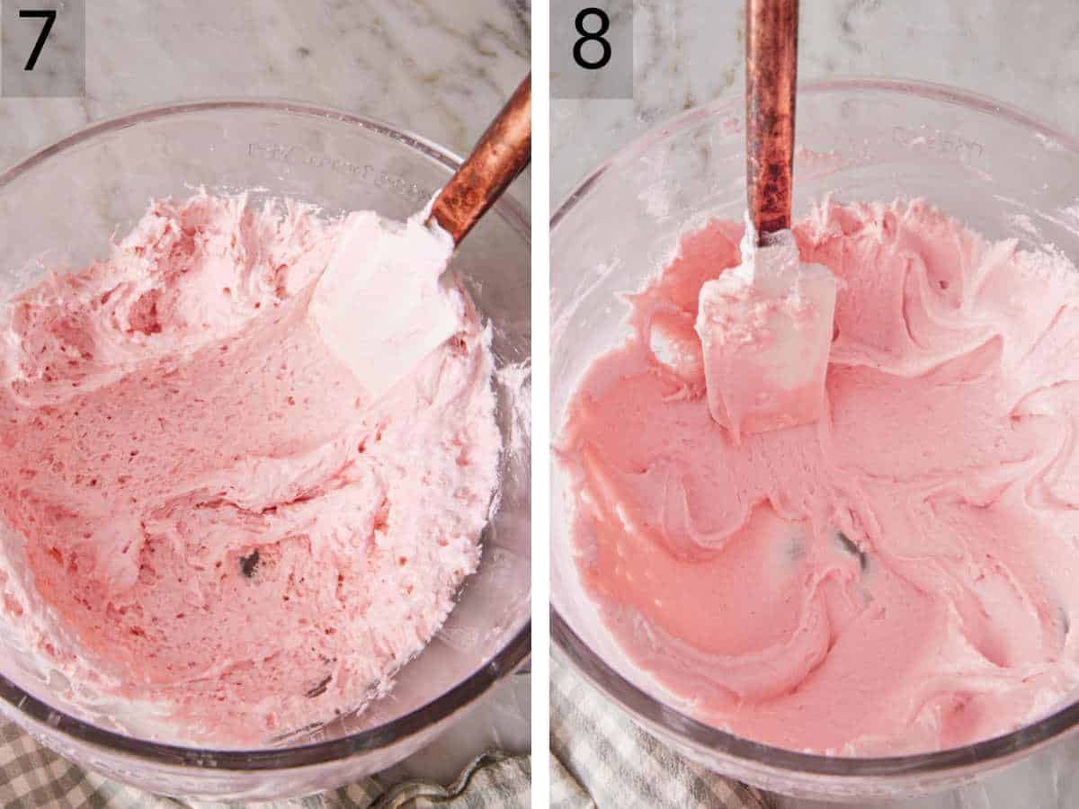 Set of two images showing macaronage texhnique.