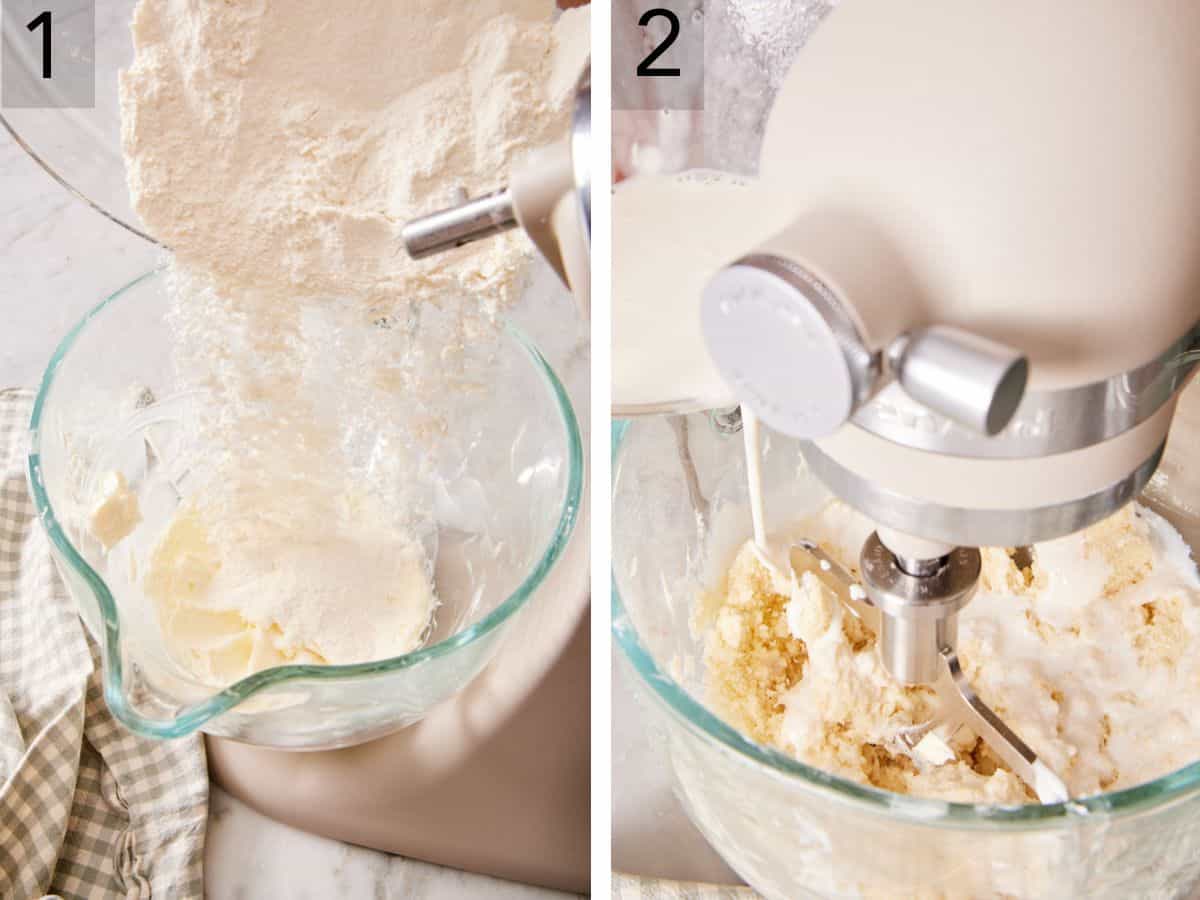 Set of two images showing reverse creaming process.